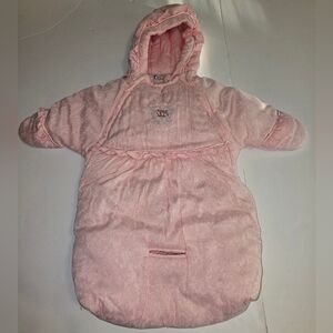 Vintage Quiltex NWT Pink Baby Snowsuit Winter Clean Infant Adorable Size 3-6 M